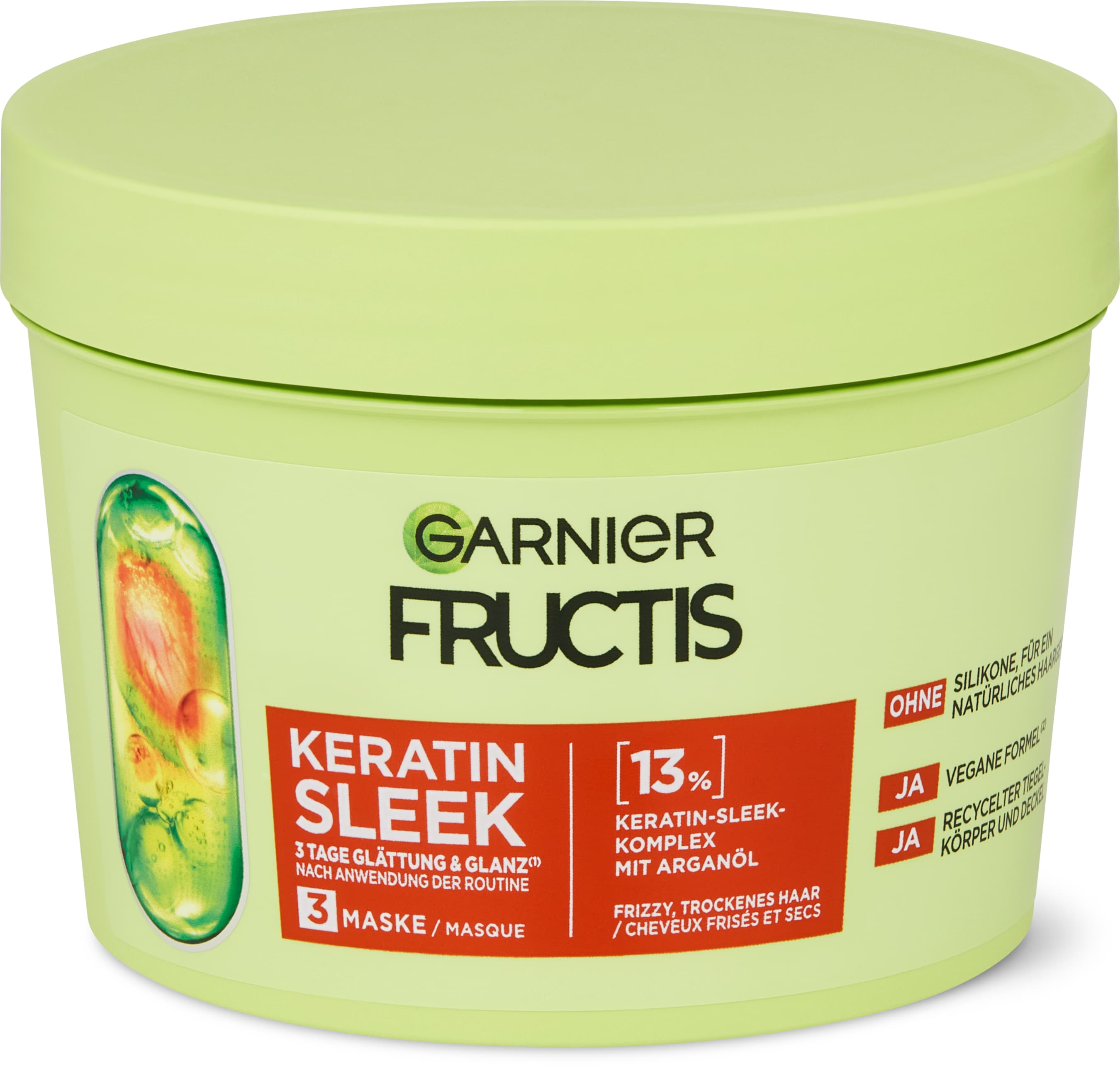 Keratin Sleek Maske frizzy, trockenes Haar